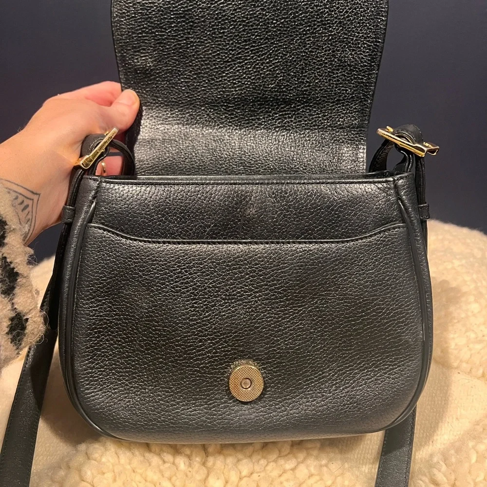 Black Leather Crossbody Bag - Picture 6 of 10